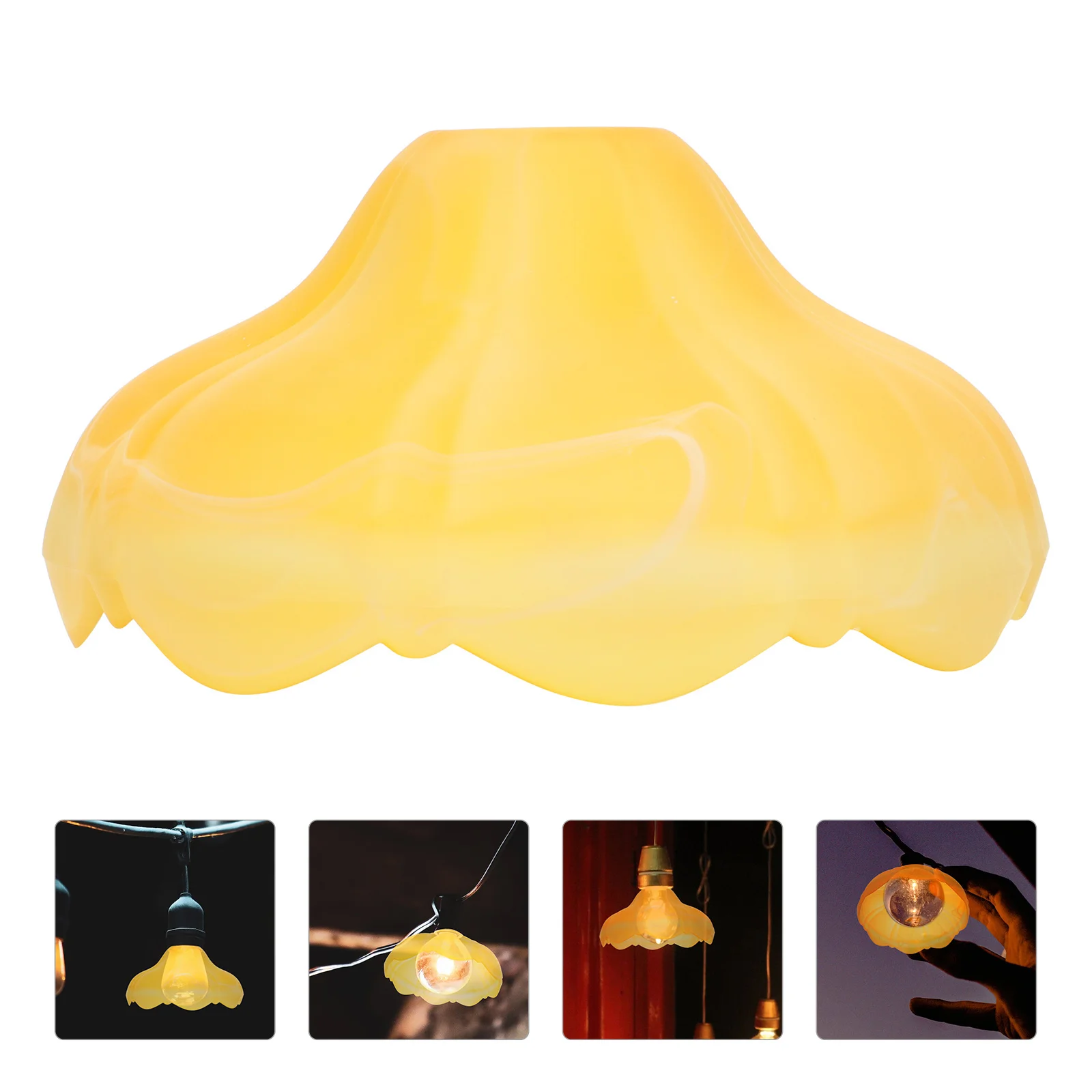 

Glass Pendant Light Cover Decorative Lampshade Accessory Holder Ornament