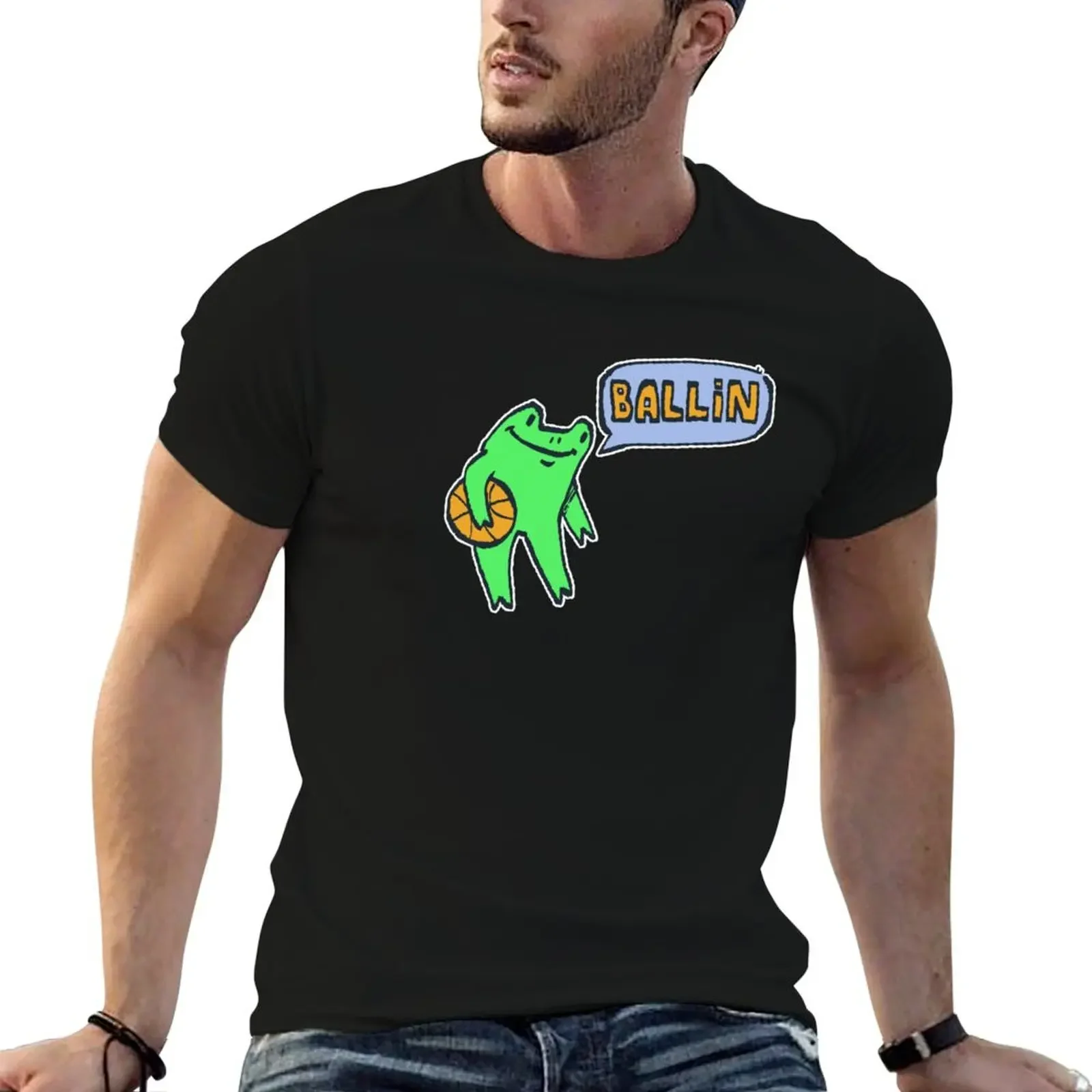 Футболка Ballin' Froggy (Funny Frogs) с животным принтом для мальчиков заготовки новое