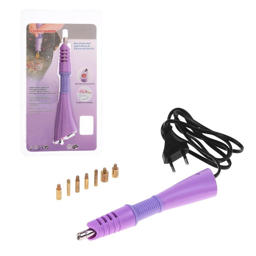 Термо-аппликатор для наклеивания страз 7 насадок |