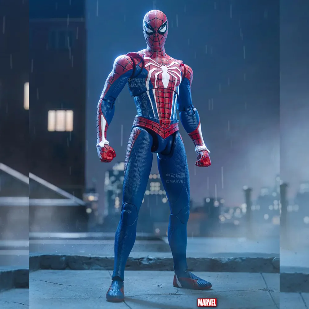 Фото Игрушка ZD Toy Spider-Man: Новая фигурка Человека-паука Питера Паркера (PS4) в золотом, черном, красном и железном костюмах, а также фигурка Железного Паука Хобби Брауна. Подарок. №4