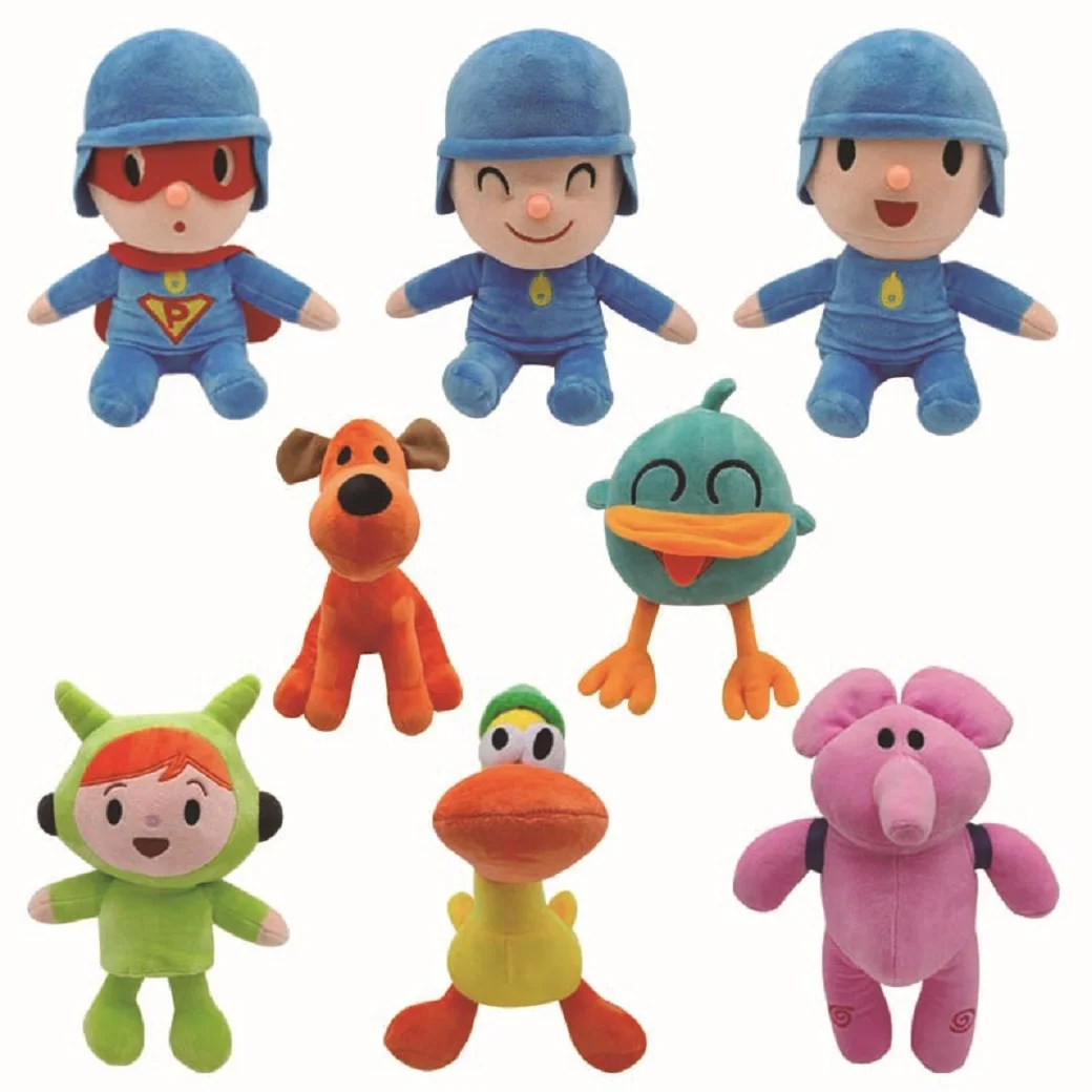 15-26 см хит продаж новая плюшевая кукла Pocoyo Kawaii Little P Youyou Peluche Barto Duck Puppy Lula Ellie Elephant