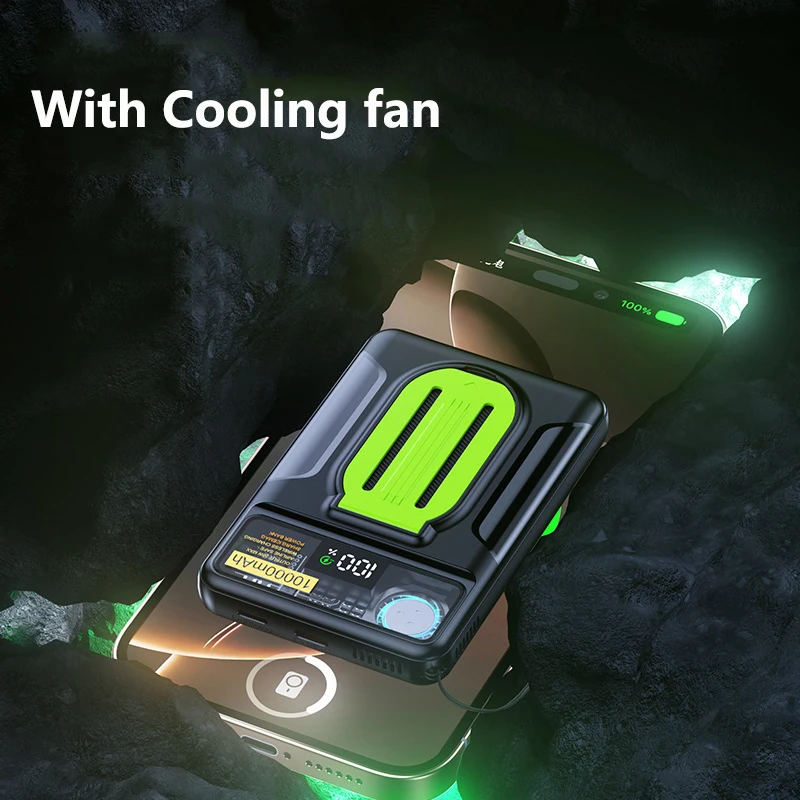 Магнитный беспроводной внешний аккумулятор емкостью 20000 мАч 22 5 Вт быстрая