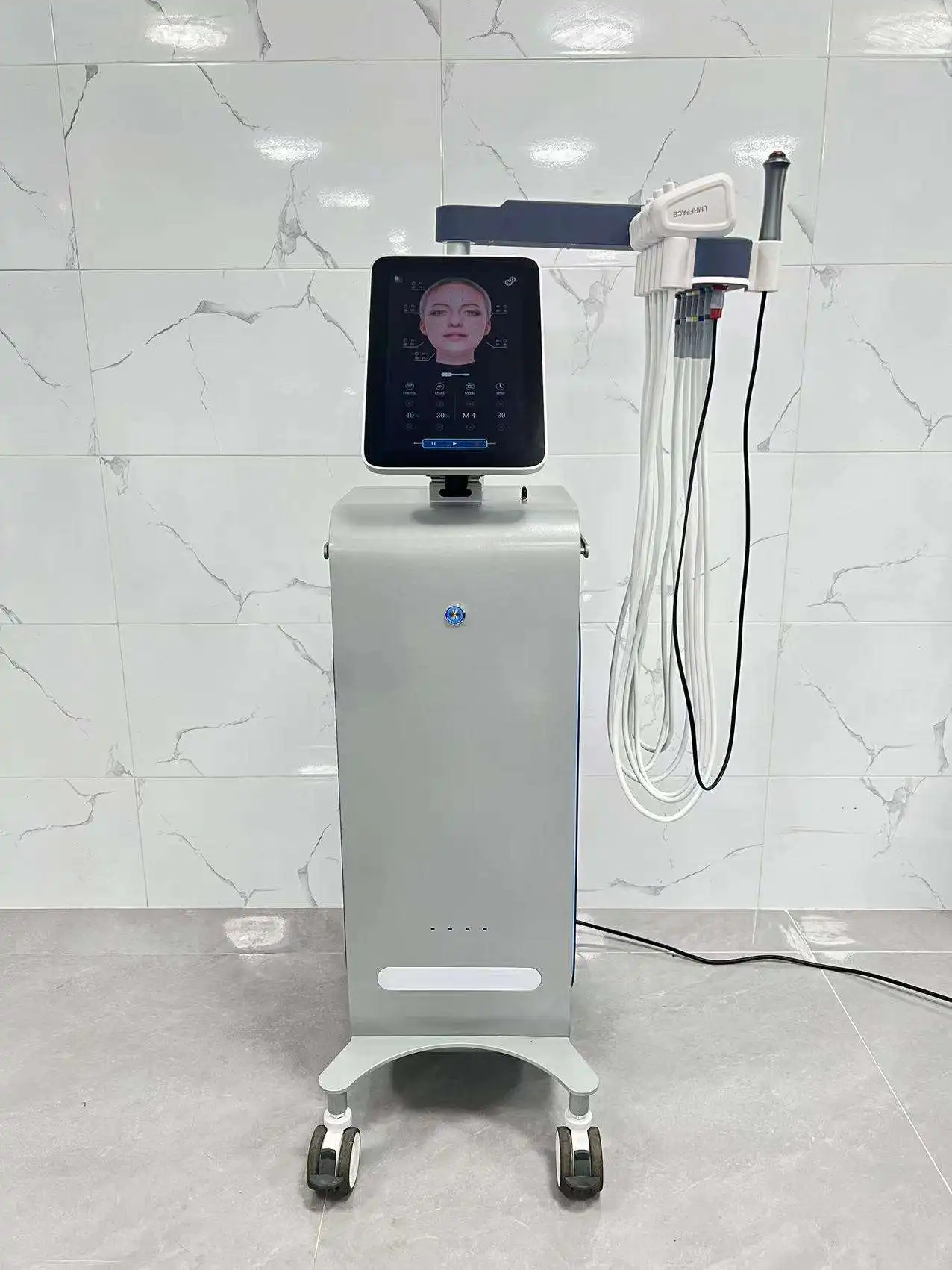 Фото EMS Вертикальный Peface RF Лифтинг-машина Микротоковое скульптурное косметическое устройство для использования в салоне подтягивания и улучшения №2