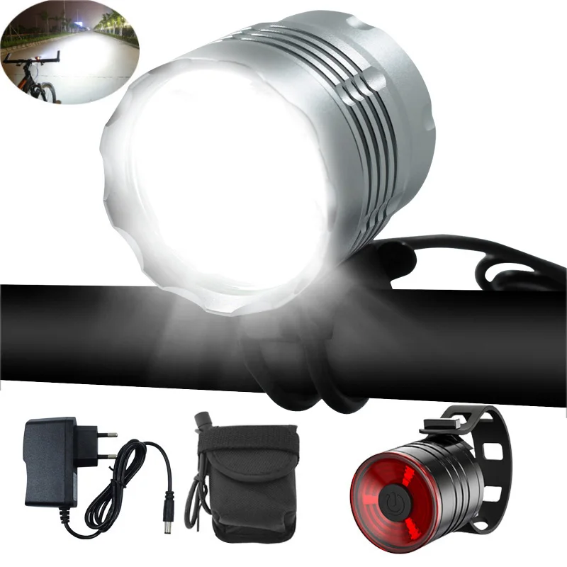 

Фасветильник велосипедная аккумуляторная, 9600 мА ч, 5 * T6, 7000 лм