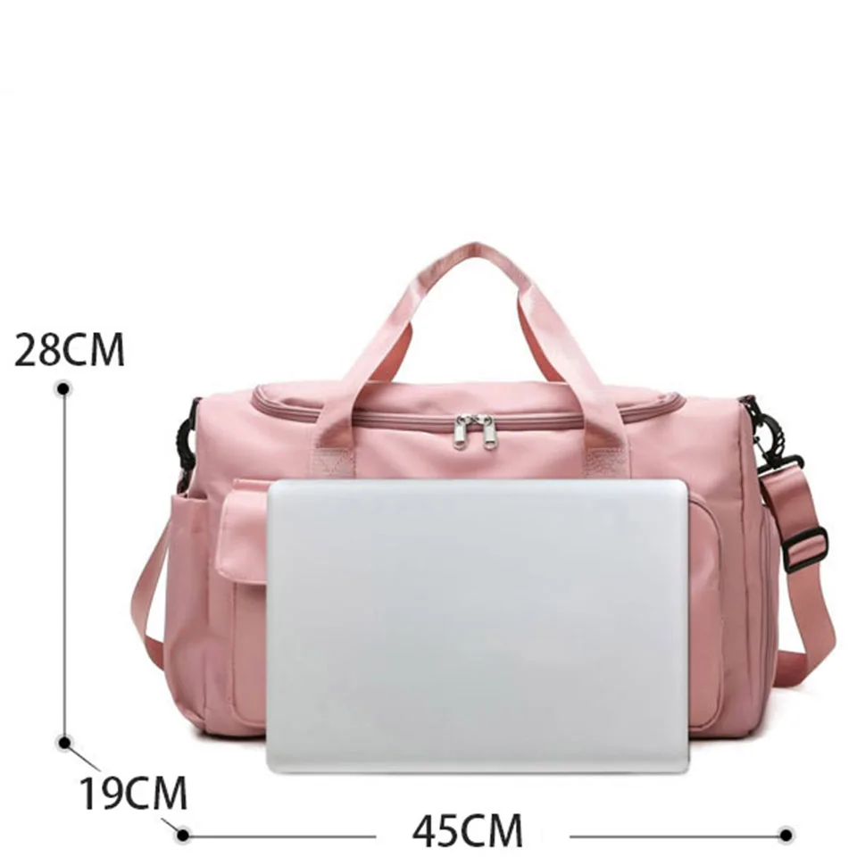 Trendy New Large Capacity Travel Bag 25L Literature And Art Women's Dry Wet Separation Storage Luxury Brand Design Shoulder Bag