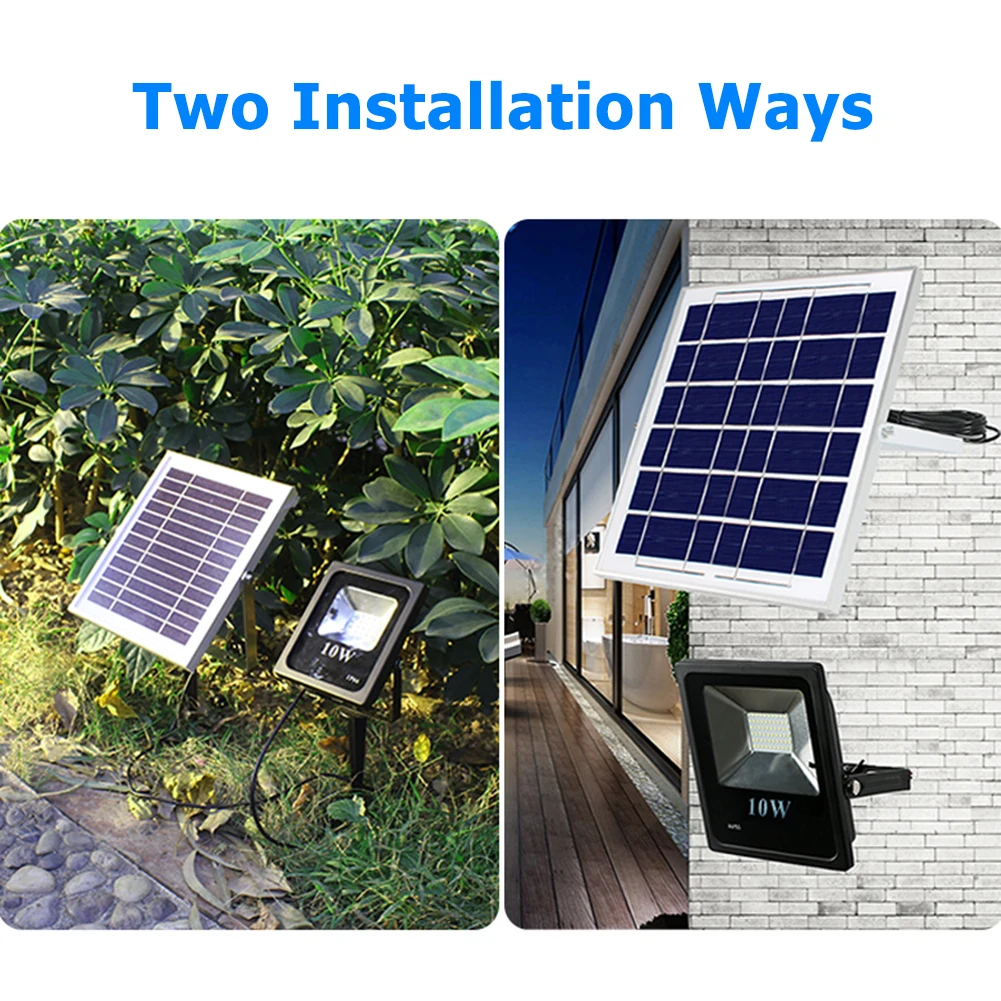 

Solar Flood Light 10W Outdoor Waterproof Home Garden Wall Lawn Insertion Light Lawn Lamps Intelligent Control Lamps