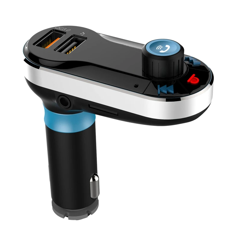 

Автомобильный FM-трансмиттер с Bluetooth, mp3-плеером, приемником Bluetooth 5,0 с двойным USB-портом QC3.0, автомобильное зарядное устройство с U-диском, TF-кар...