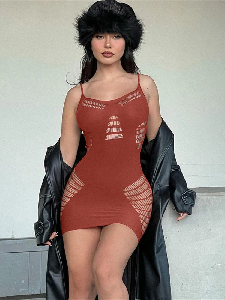 

Новинка 2023, женское платье Whatiwear, пикантное модное тонкое удобное мини-платье на бретельках, однотонное летнее платье с открытой спиной