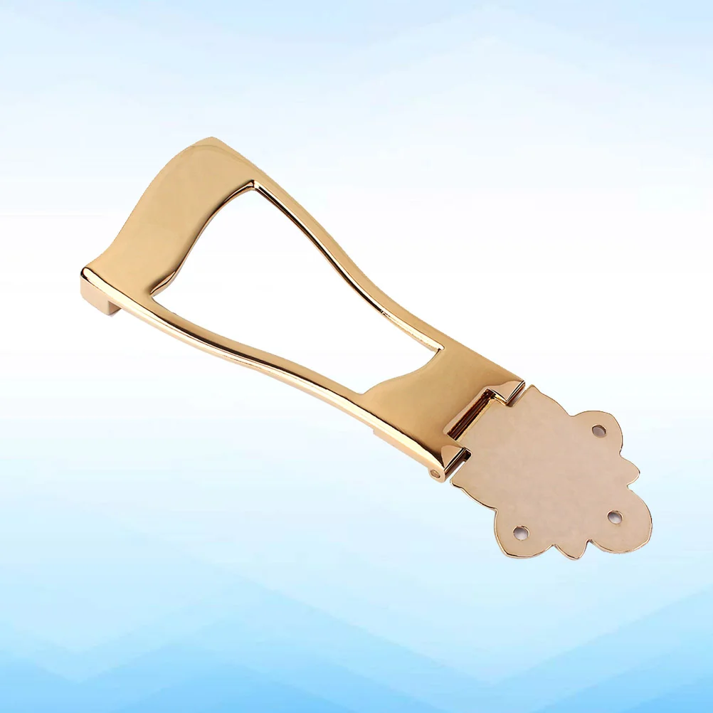 

GA418 Guitar Tailpiece Trapeze Open Frame Bridge for 6 String Archtop Guitar (Golden)