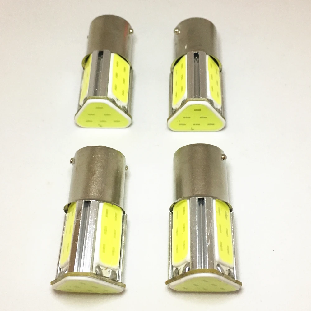 

4 шт. 1156 p21w ba15s led 4 COB автомобильный стоп-сигнал, белые, красные Автомобильные светодиодные лампы 12 В, задний поворотный сигнал, парковочный фонарь, задний фонарь