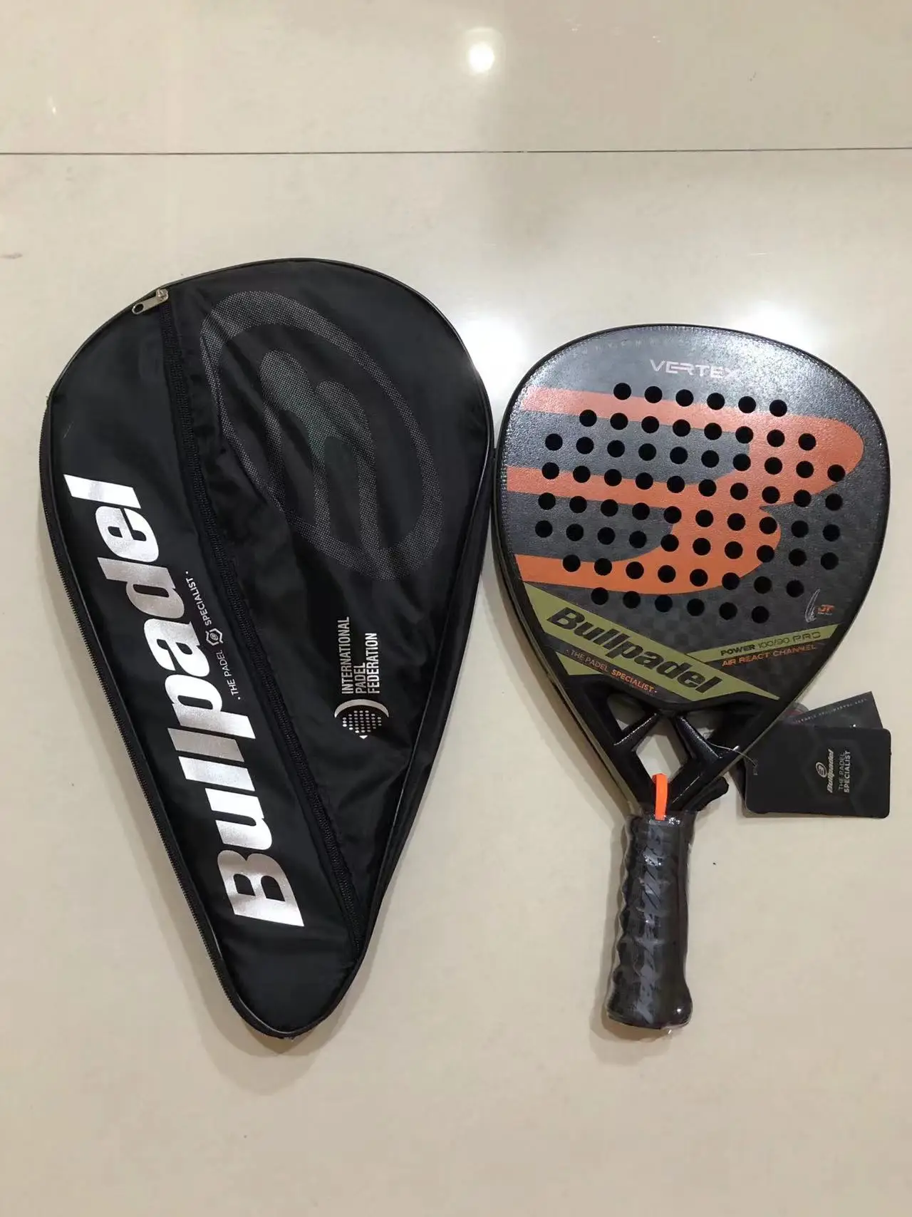 

Padell tennis racket 3K Carbon 16K fiber rough surface with Eva soft memory paddle height balance