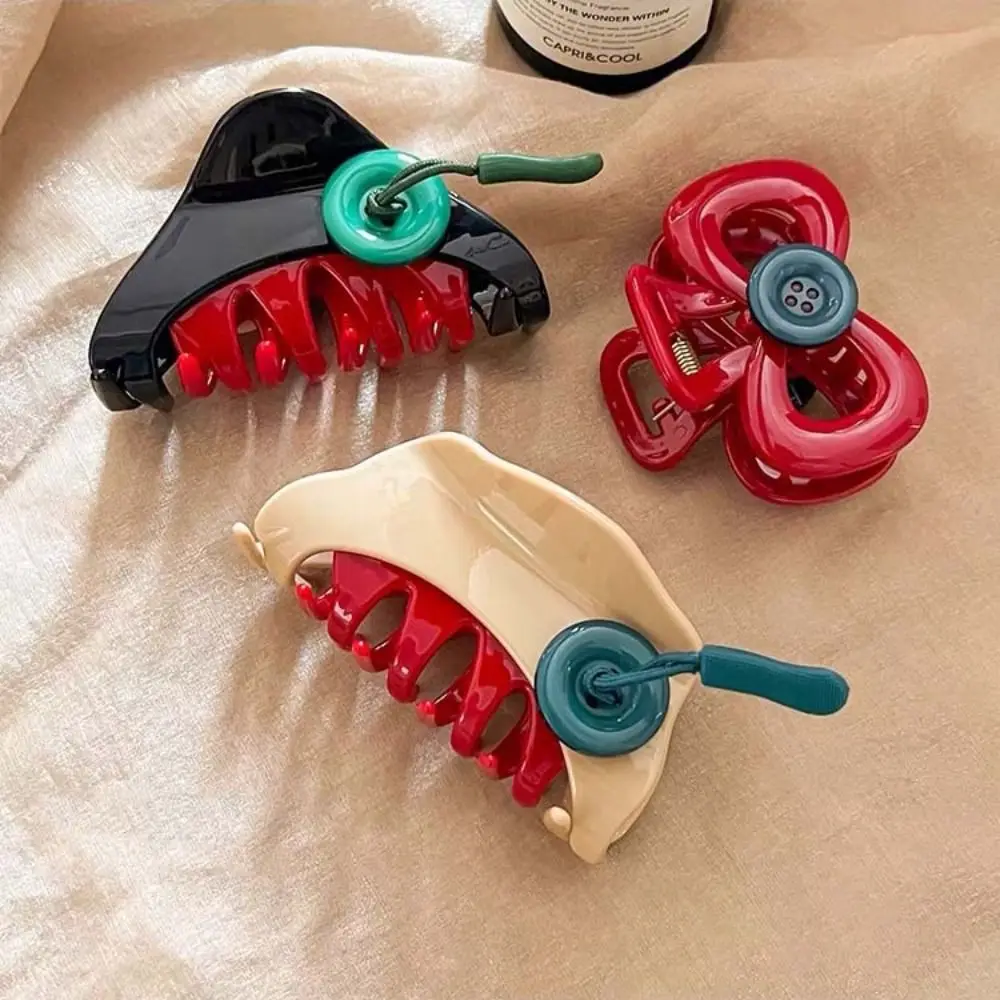 Корейский стиль креативная пуговица для волос коготь хвост шпилька модный