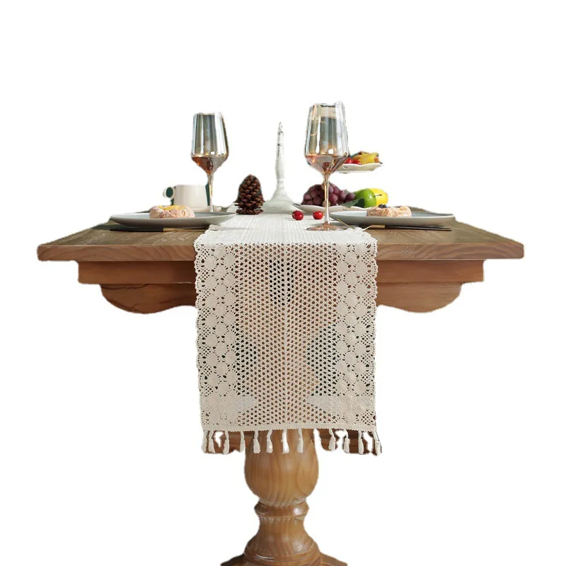 Скатерть в богемном стиле пасторальная вязаная крючком скатерть для стола
