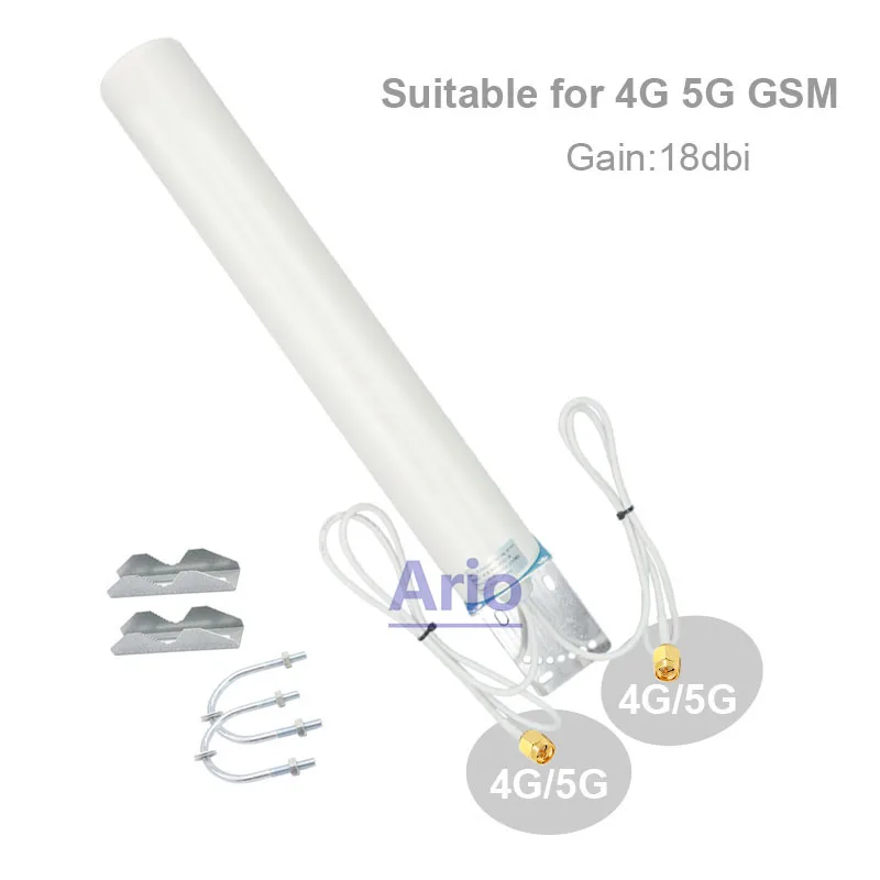 TS9 SMA N Male 5G 4G LTE 3G GSM IP67 Mimo Outdoor Waterproof Aerial 18dbi Omni External WiFi Router Antenna for Wireless Network