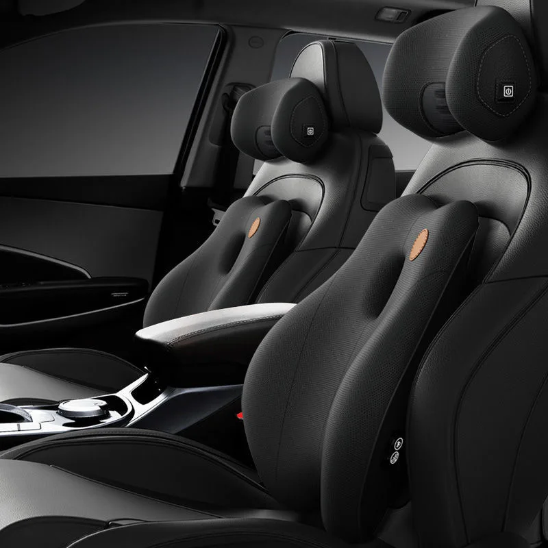 

Car Neck Massage Pillow Lumbar Support Cushion Auto Seat Travel Relax Head Waist Support Auto Accessories Universal Headrest