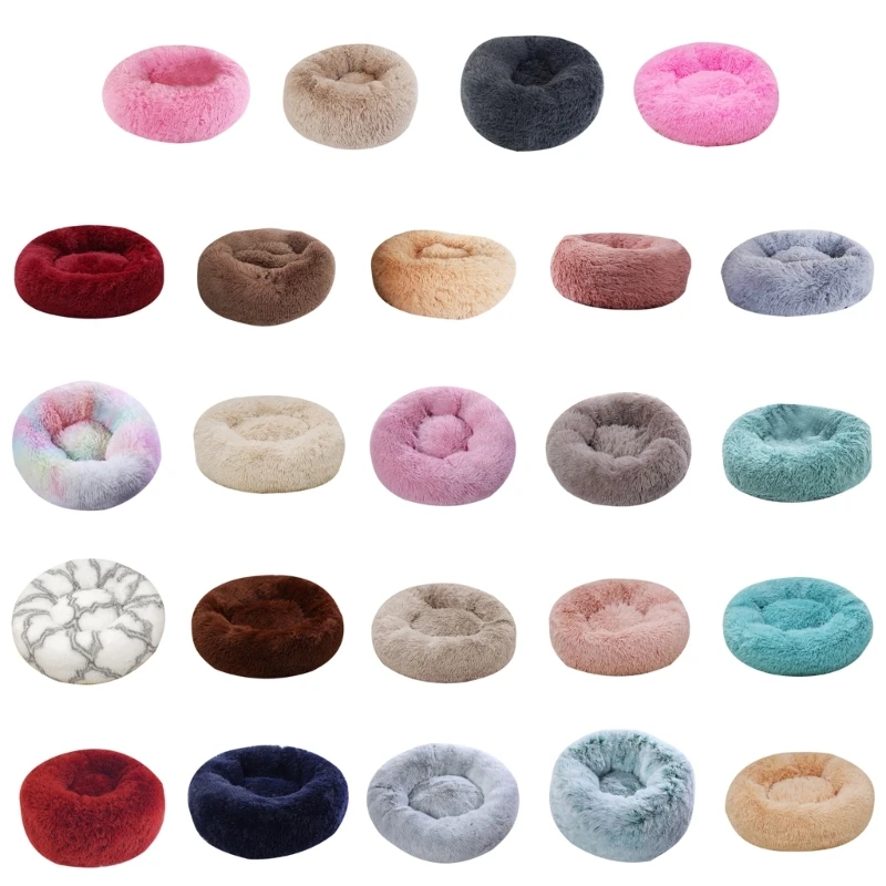 

Cat Beds for Indoor Cats Round Handmade Dog Cushion Detachable Bed Furniture
