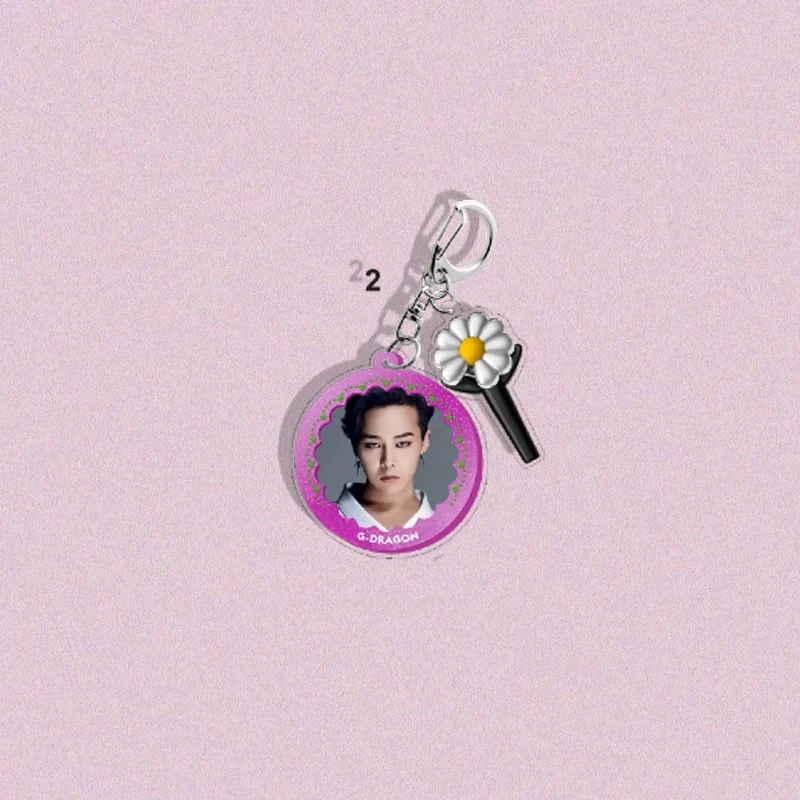 Фото Акриловый брелок Kpop Bigbang GDRAGON Lightstick Daisy UBERMENSCH Альбом Power TOO BAD GD Ювелирный брелок Веселый подарок Merchs №4