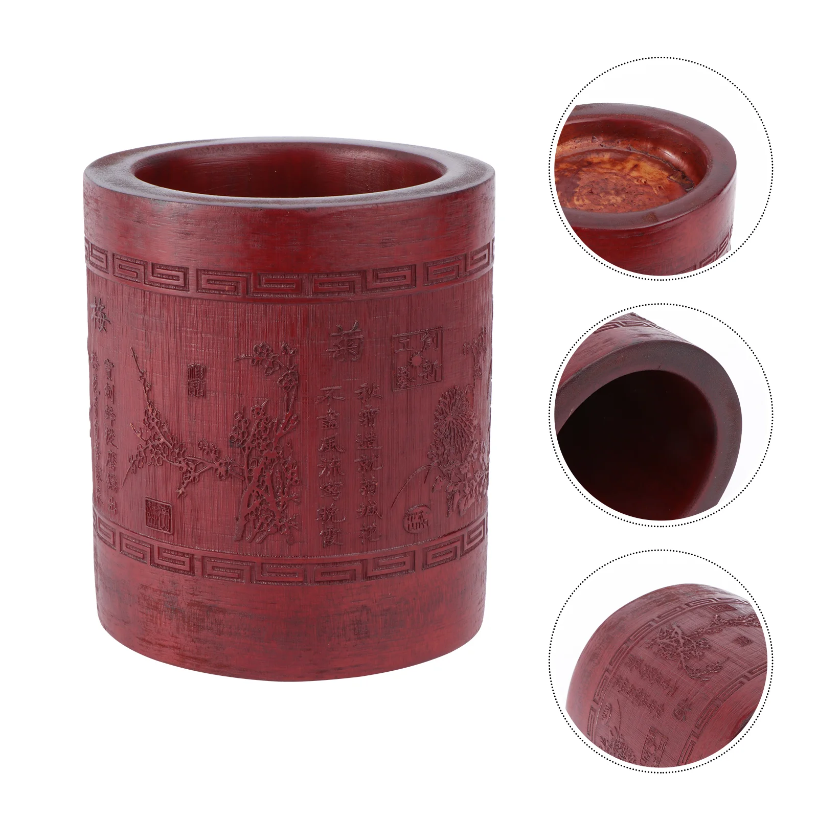 

Pen Storage Brush Desk Makeup Round Organizer Box Boxes Storage Boxes Decorativetop Holder Stand Table Office Make Up Ornament