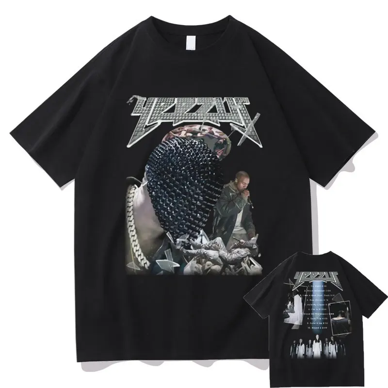 

Kanye West Hip Hop Rap Music Black Men Women Oversized Tshirt Men's Fashion Brand Tees High Quality Summer Short Sleeve T-shirts