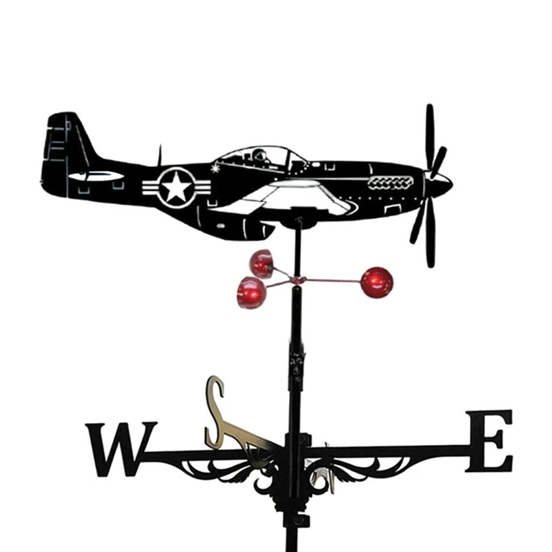

Iron Weather Vane Wind Direction Indicators Home Roof Garden Farm Battleship