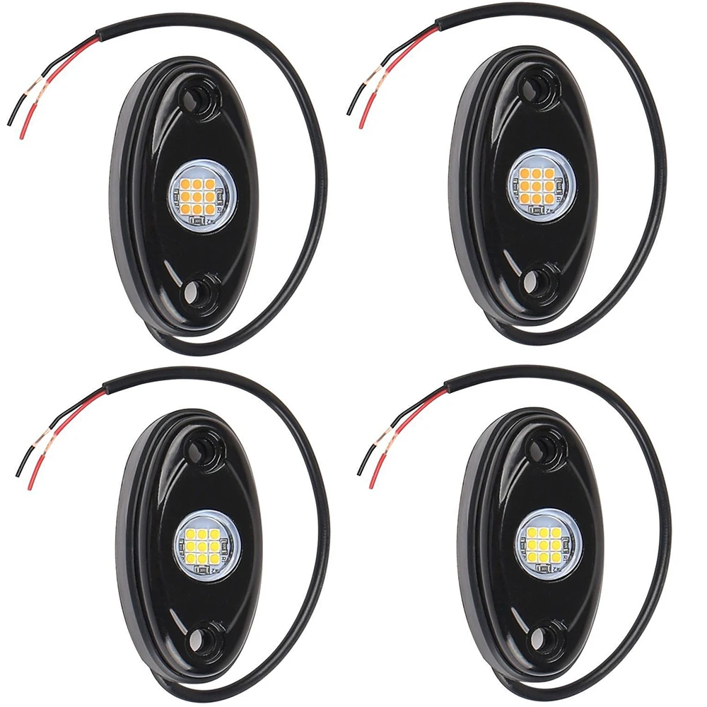 1 пара желто-белых светодиодных мини-светильников для внедорожников 9 Вт подходит