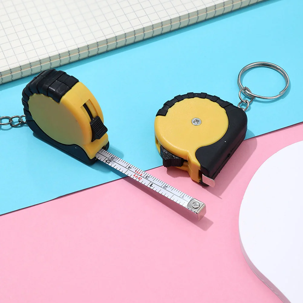 

10Pcs Retractable Tape Measure Tape Keychain Pendant Professional Measuring Tape
