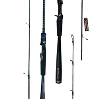 integrated hoist handle 1 98m fishing rod 2 section lmlm 3 optional casting spinning rod fast action snakehead bass fishing
