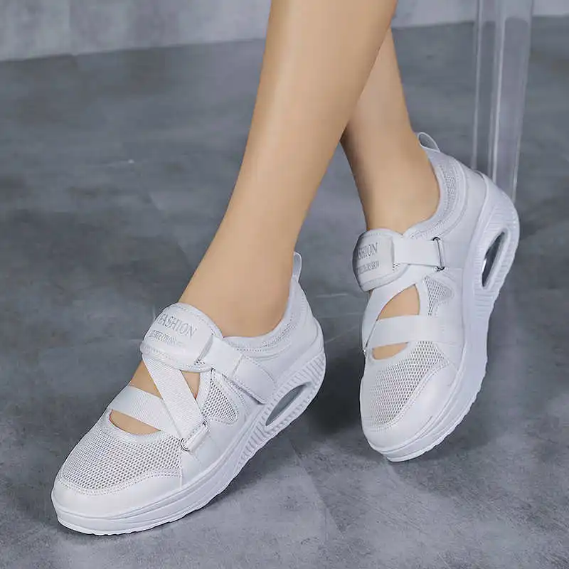 

Women's Sport Shoes On The Platform Jogging Female Running Sneakers Wedges Women Sports Shoes Red Women's Wedge Sneakers Tennis