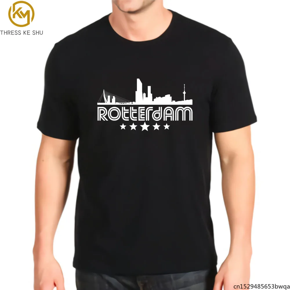 Футболка унисекс с рисунком в стиле ретро, бейсбольная Футболка с изображением Роттердама, лидер продаж в стиле аниме, футболка в стиле Харадзюку