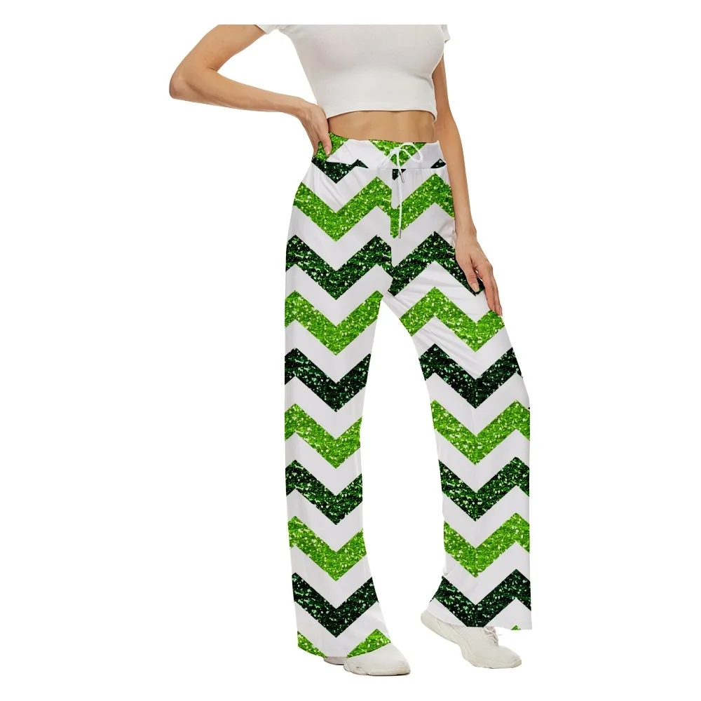 

Spring 2022 sojin women green print wide leg women pants sweatshirt baggy joggers bottoms streetwear casual pants 6XL