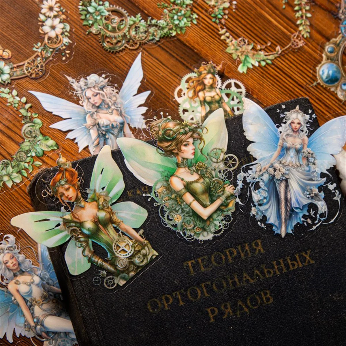 Набор наклеек для скрапбукинга в стиле стимпанк 120 шт. Fairy Ephemera мусорного журнала