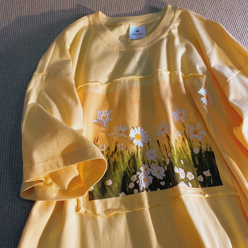 Женские футболки с рисунком красивых цветов и хризантем женская футболка