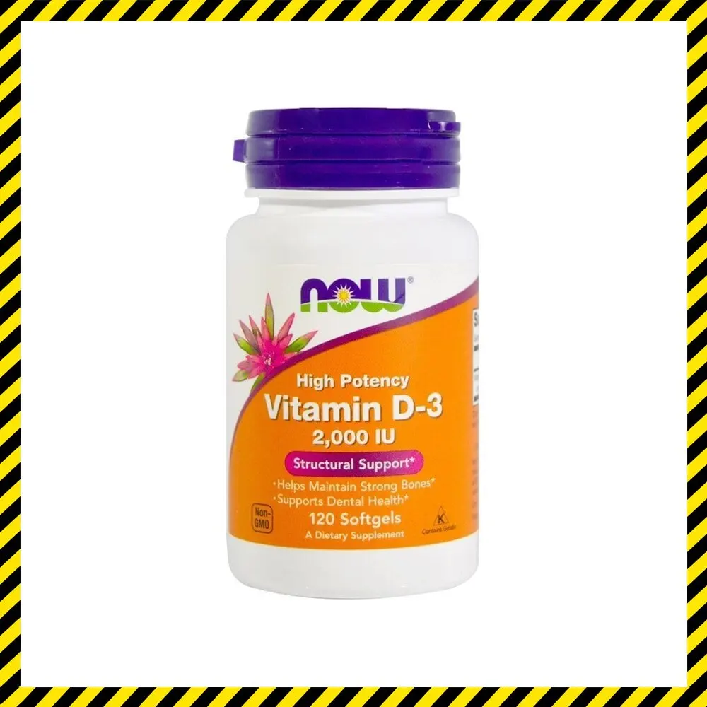 Витамин D Now Высокоактивный Vitamin D3 2000ME 120 гел. капс. порций | Красота и здоровье
