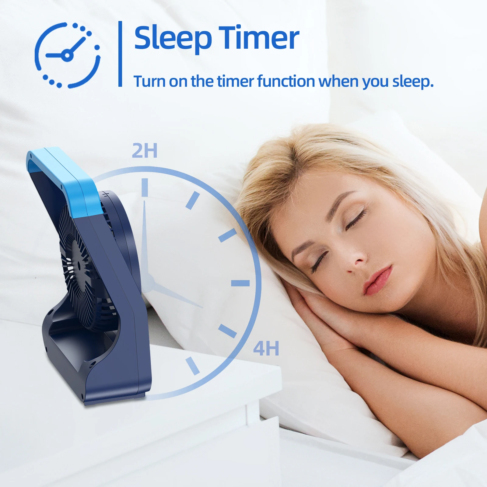 ATENGE 20000 мАч 6-дюймовый настольный вентилятор с перезаряжаемой батареей