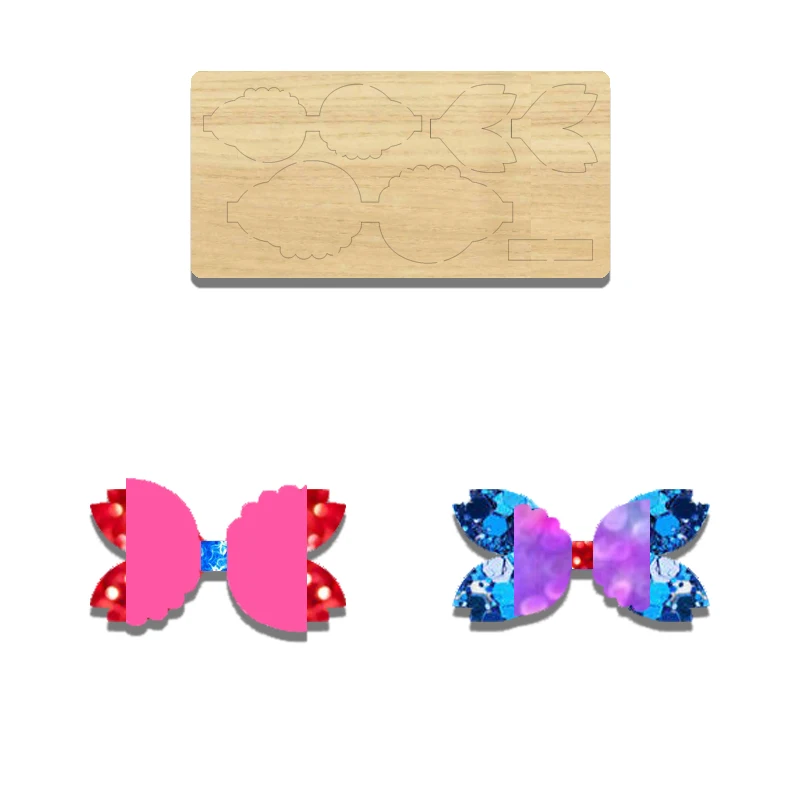 

BD28 Wooden Cutting Die For Irregular Cloud Bow Hairpin, Suitable For Most Machines