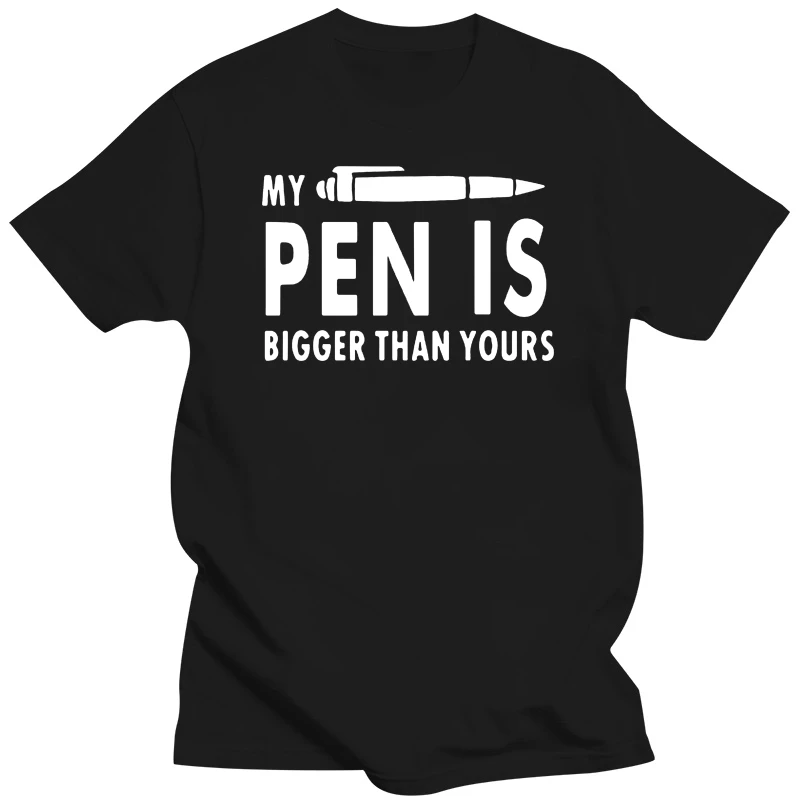 

Забавные мужские футболки My Pen больше ваших, 100% хлопок, летние футболки, уличная одежда, футболки, Забавные футболки, мужская одежда 2019