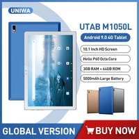 uniwa utab m1050l 10 1 tablet pc android 9 0 lte smartphone helio p60 octa core tablet pc 3gb ram 64gb rom 13mp cameras 5000mah