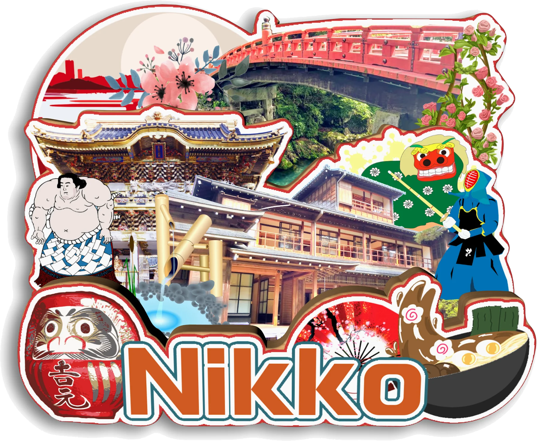 Фото Otaru Kawagoe Nikko Takayama Onomichi Anami Shima Hokkaido Токио Япония Магнит на холодильник Путешествия Сувенир Подарок №4