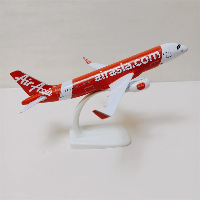 

20cm Alloy Metal Red Air Asia Airlines Airbus 320 A320 Airways Airplane Model Plane Model Diecast Aircraft Kids Gifts Toys