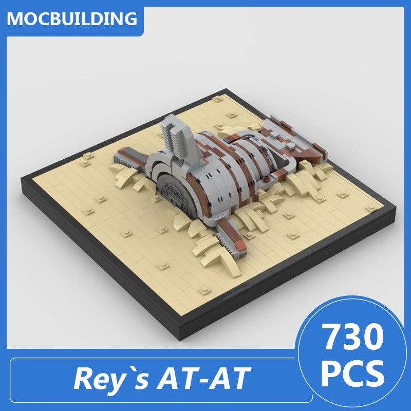 

Модель отсека для сборки корабля Rey's AT-AT, строительные блоки Moc, сборные кирпичи «сделай сам», серия фильмов «Космические войны», архитектура...
