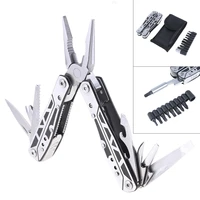 mini multifunction combination folding pliers tool with screwdriver set built in type polished surface for camping outdoor