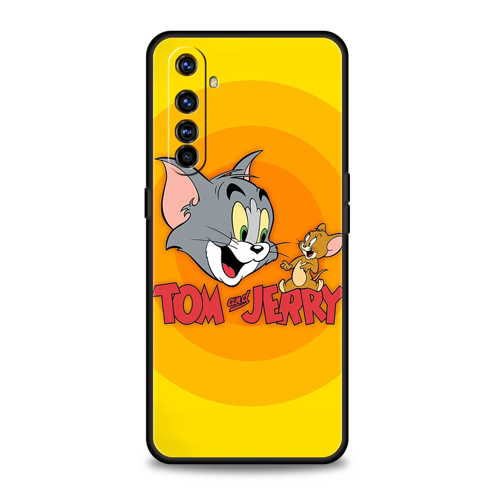 Tom And Jerry чехол для телефона Realme 8 9 Pro Plus 8i 9i 6 7 GT2 C21 C25 C3 C11 5G роскошный противоударный