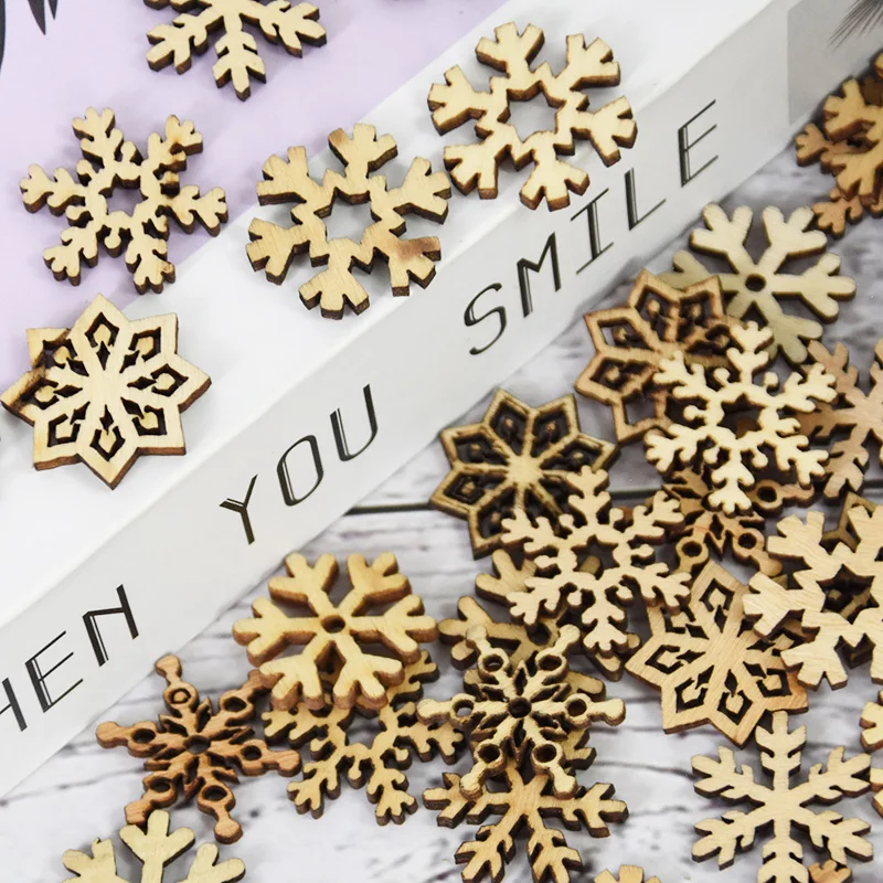 Деревянные рождественские гирлянды-растяжки 50 шт