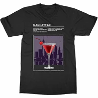 mixed drink cocktail alcohol manhattan t shirt happy hour bartender summer cotton short sleeve o neck unisex t shirt new s 3xl