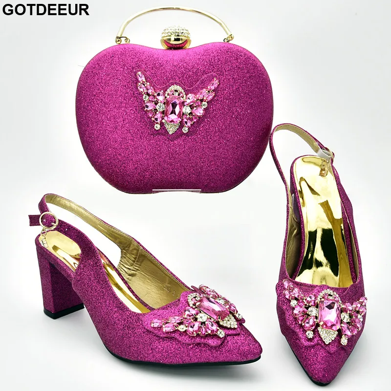 

Набор женских туфель и сумок в итальянском стиле для вечерние, свадебная обувь, женские сандалии на каблуке, Женская обувь в итальянском сти...