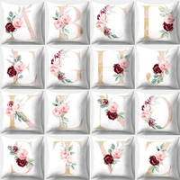 decorative cushion cover 45x45 pink letter sofa cushions nordic home decor flowers pillowcover throw pillows polyester