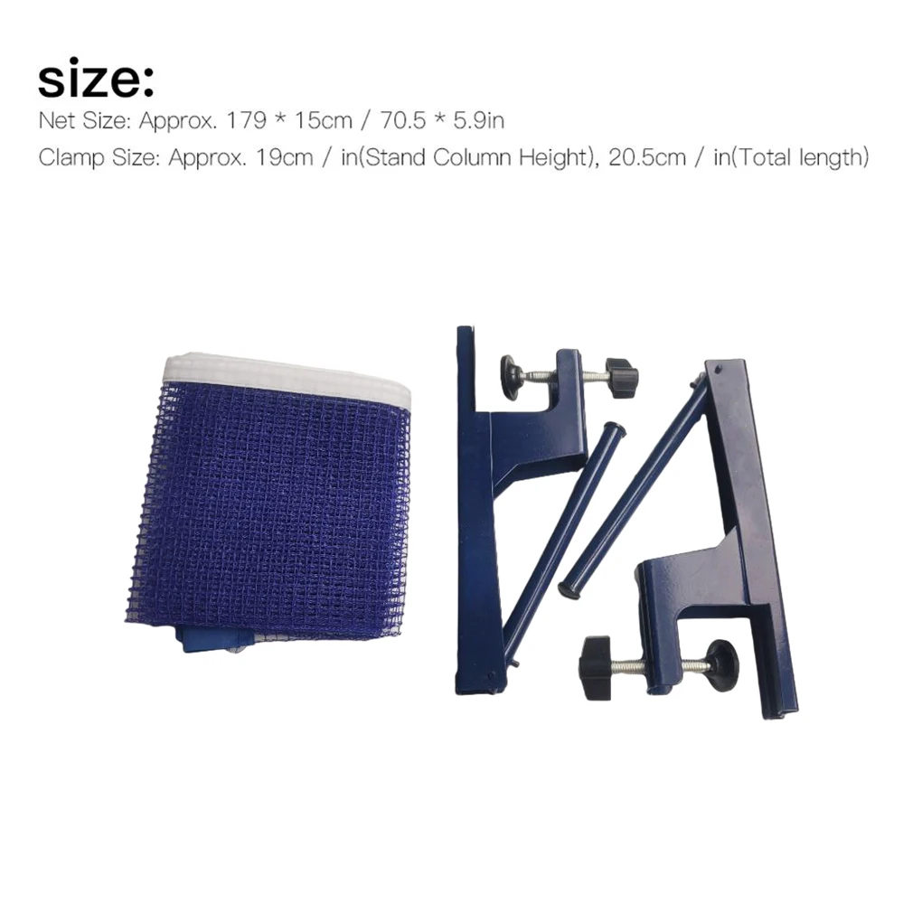 Портативная сетка для настольного тенниса с металлическим зажимом