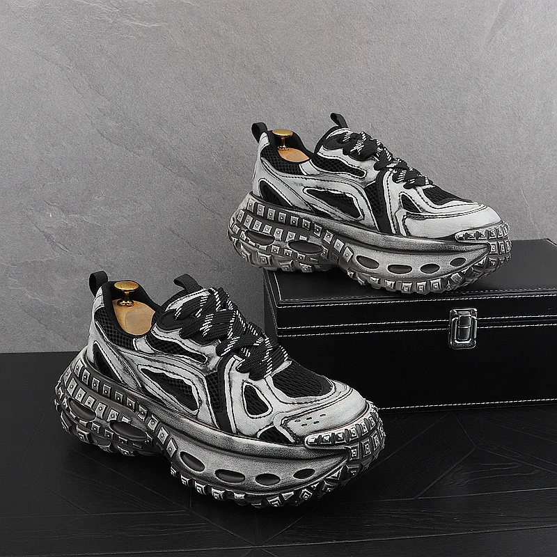 Dir Old Mesh Dad Shoes Men's Summer Popular INS Fashionable Thick Bottom Increased Retro Sports Casual