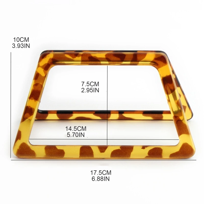 

Q1QA Trapezoid Shaped Replacement Resin Purse Handbag Handle for Handmade Bag