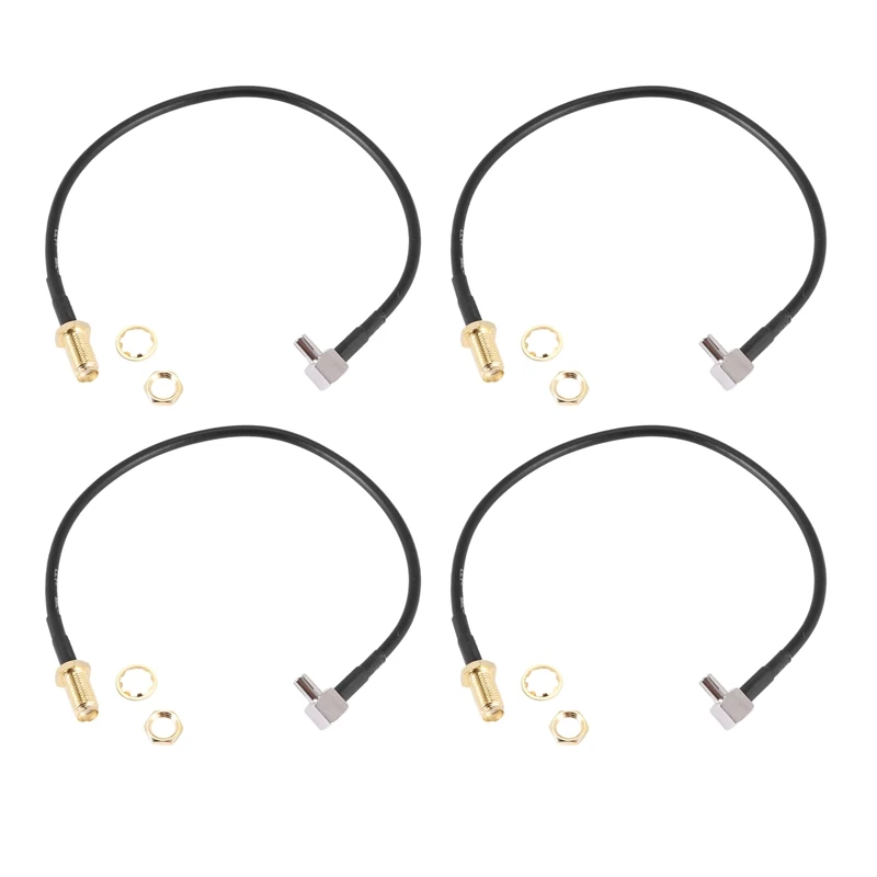

4X SMA Female Jack To TS9 Male Right Angle Pigtail Coaxial Cable Antenna